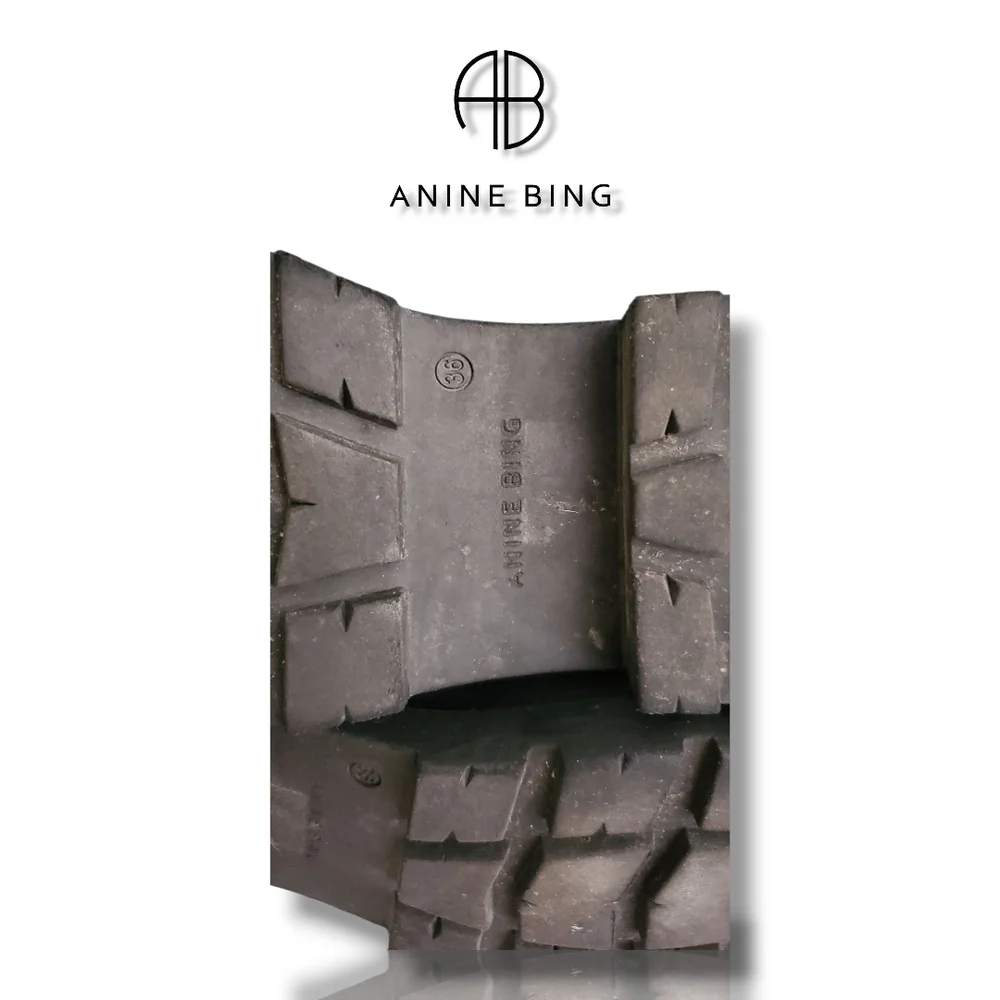 ANINE BING Black Leather Justine Chelsea Boots Women's Size 6 Motorcycle Boots - Picture 10 of 13